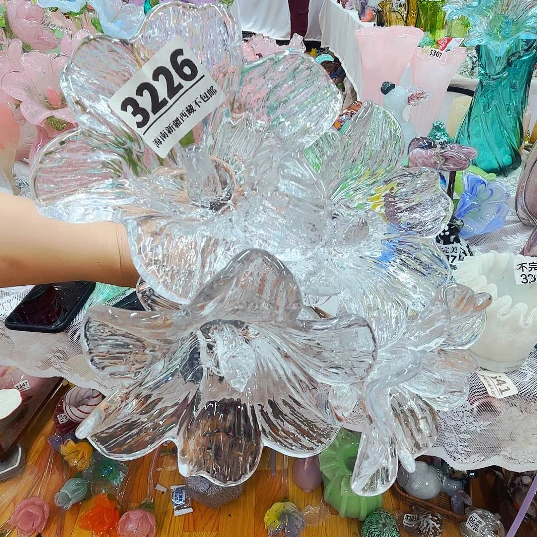 4支冰百合花瓶花器艺术品摆件
