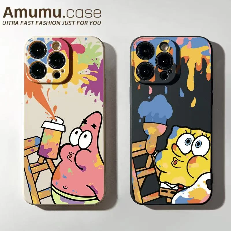 灏吉象海绵宝宝派大星适用苹果16菲林手机壳小米15vivoppo华为p70