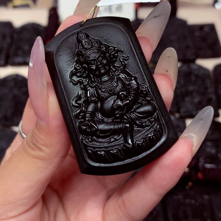 吊坠(不含链)未镶嵌翡翠天然a货钢琴黑挂件