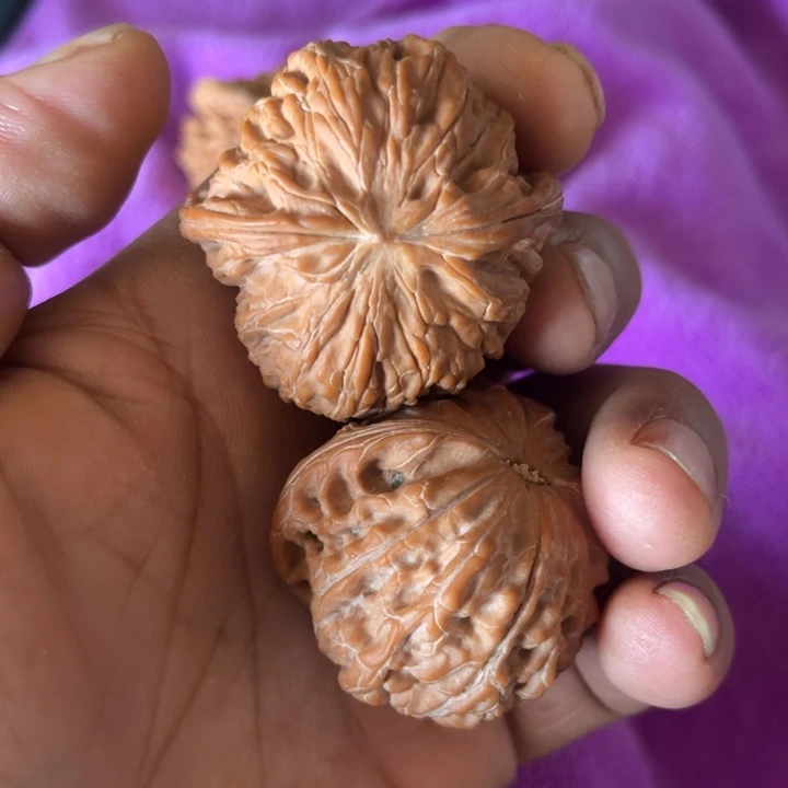 落***安核桃磨盘文玩核桃手把件