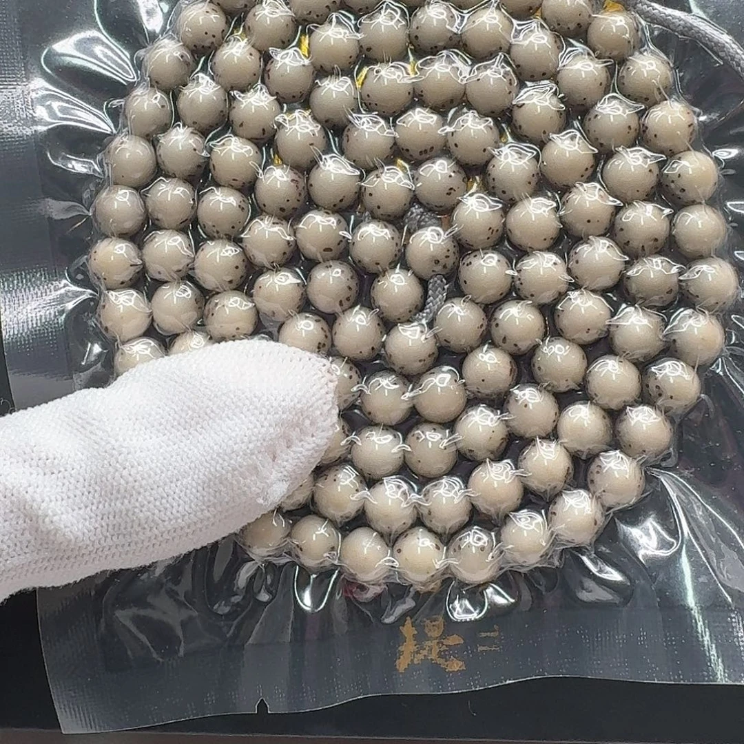 星月菩提吊坠112梵天冰白绿背河豚7圆108