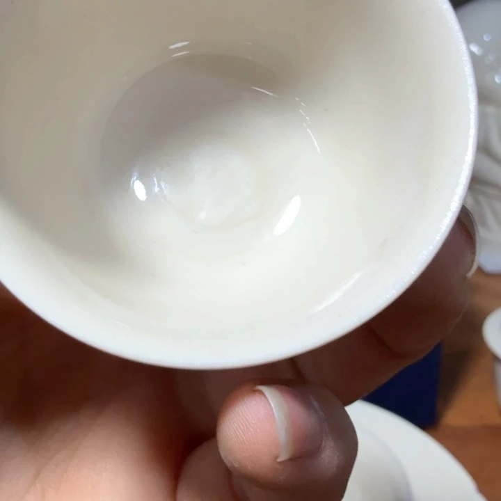 饮**池定窑仿古纯手工小杯子