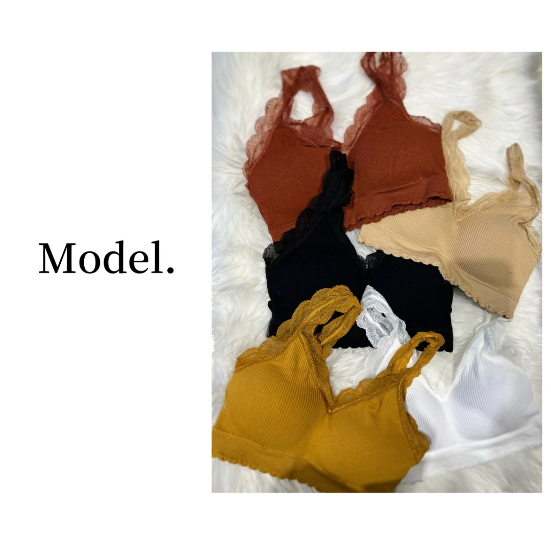 时尚侧边薄蕾丝边美背