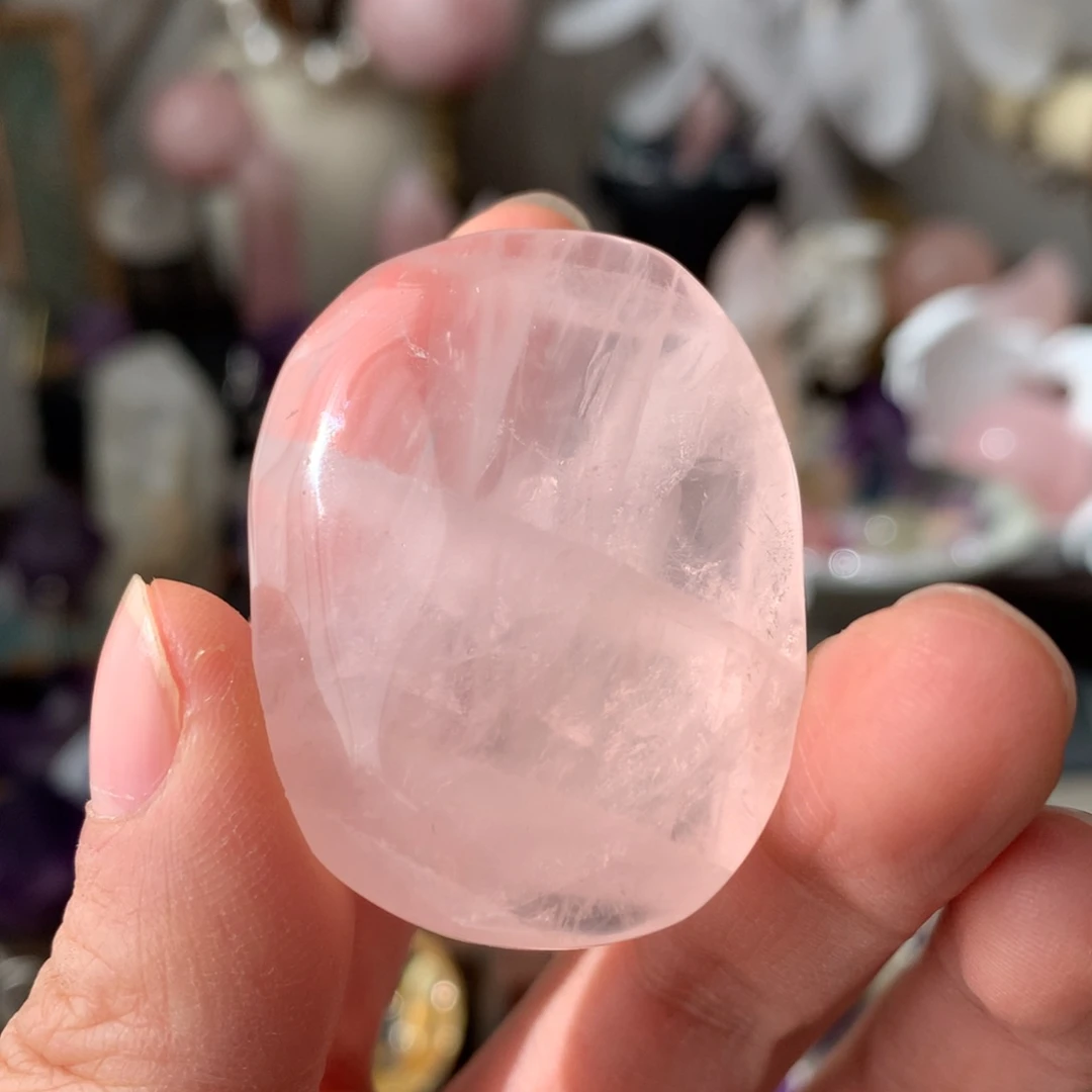 芙蓉石水晶未镶嵌粉水晶肥皂