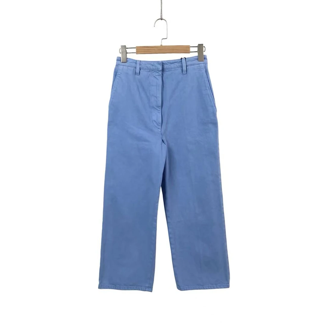 全新未使用 Prada/普拉达 qq0090 蓝色长裤 38s码 未使用吊牌