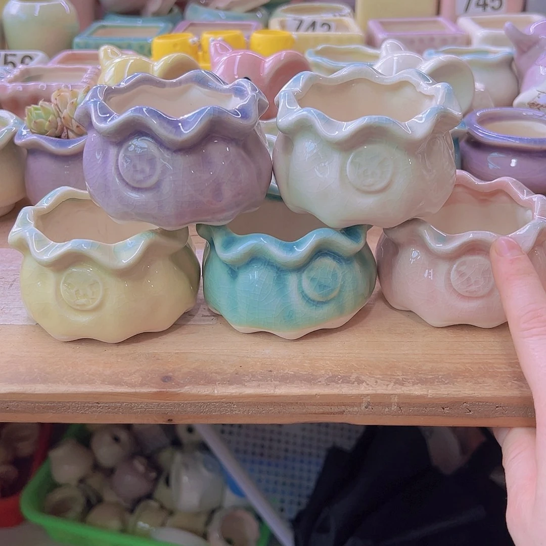 陶瓷花盆当场满12包邮