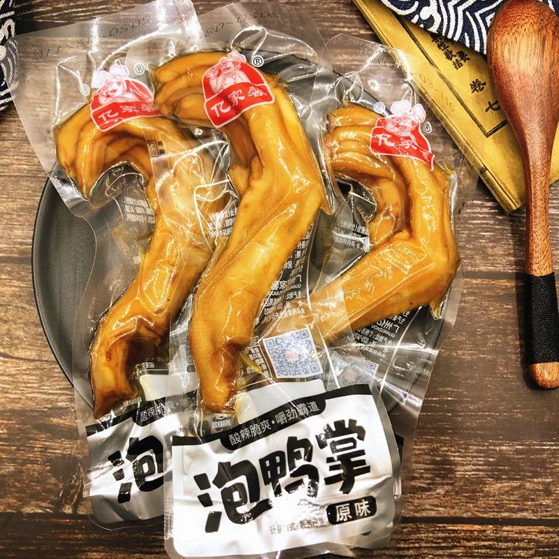 亿家馨泡鸭掌泡鸡爪泡椒酱香酸辣小零食网红袋即食熟食