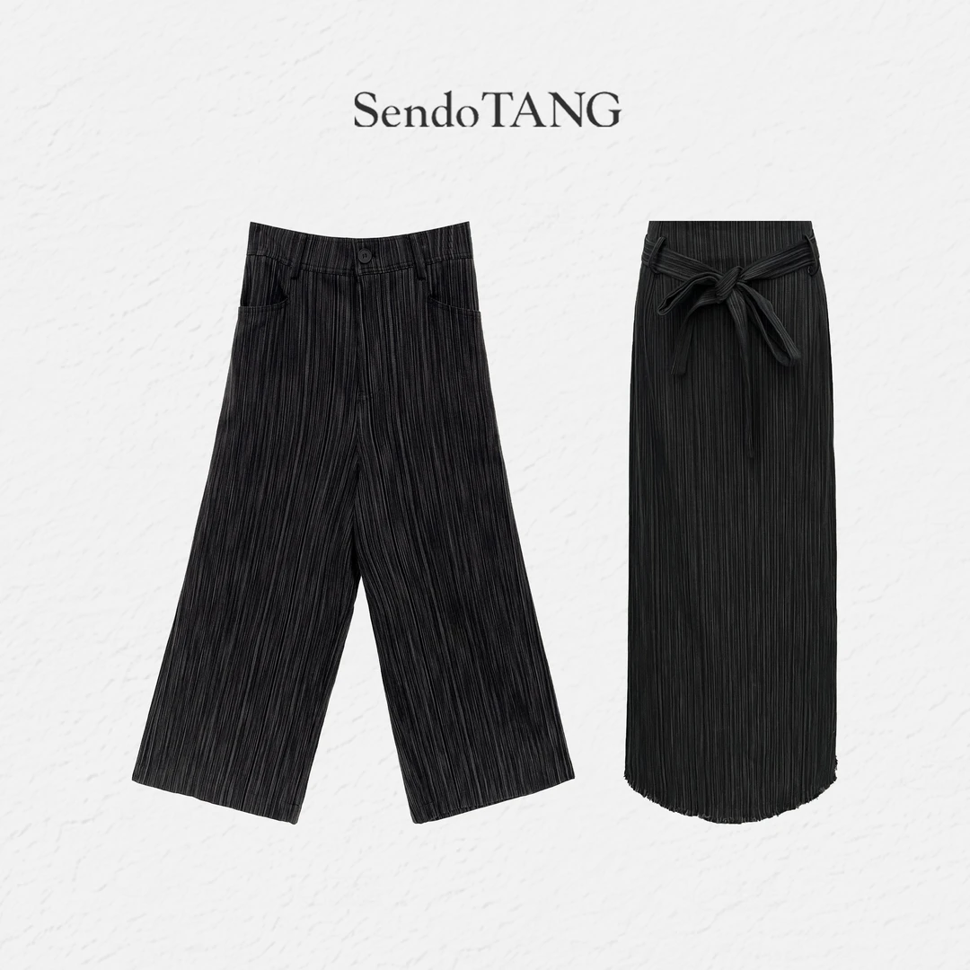 通勤百搭【漫川】胖多女装夏季新款时尚休闲高级感高腰休闲裤半裙