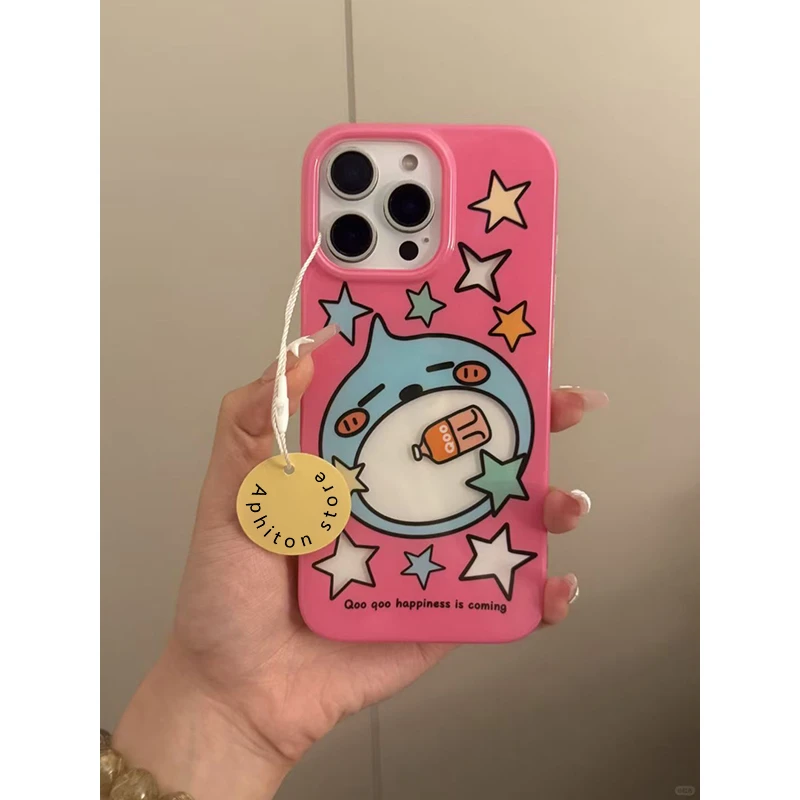 GGBond趣味大嘴酷儿适用iPhone1615高透手机壳华为vivo小米oppo套