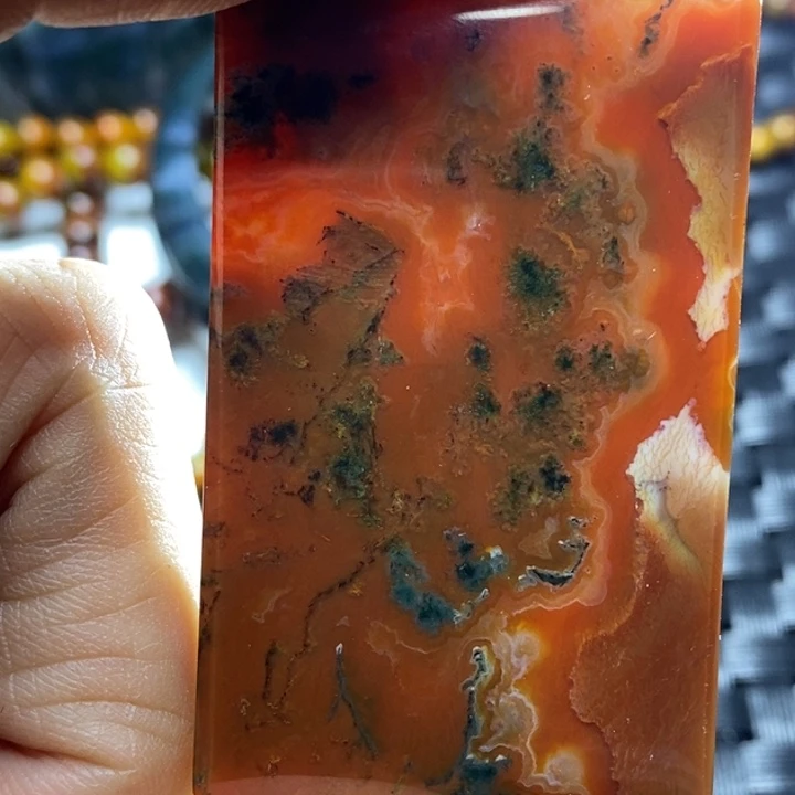 玛瑙/玉髓颈饰足银镀金镶嵌爱*