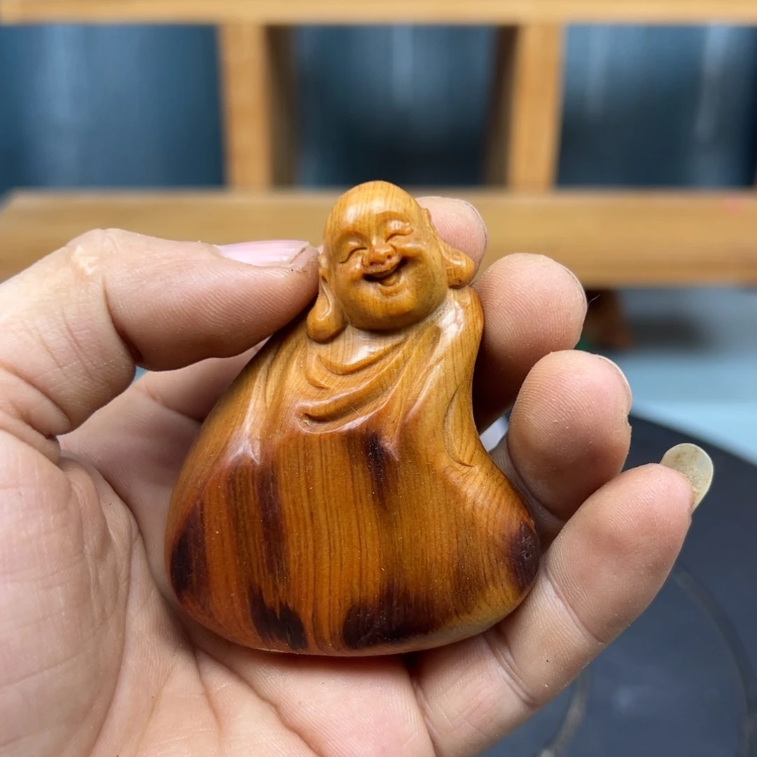 一***地木崖柏木摆件手把件