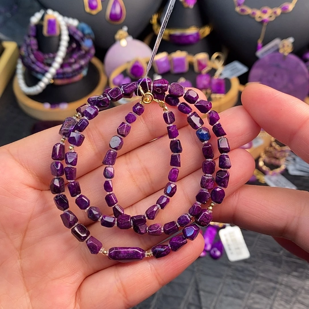 18K金镶嵌苏纪石（舒俱来）项链