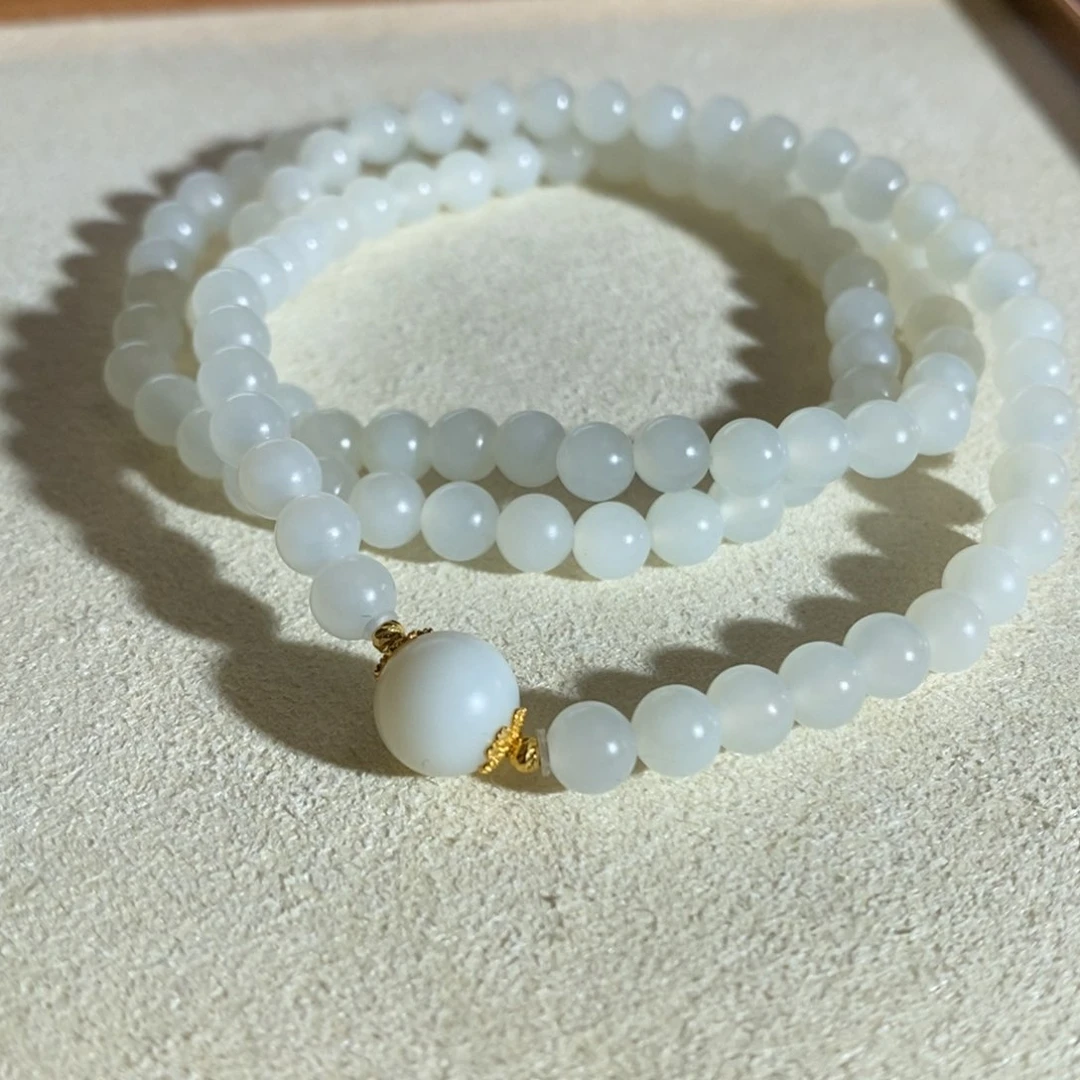 和田玉（白玉）手链未镶嵌