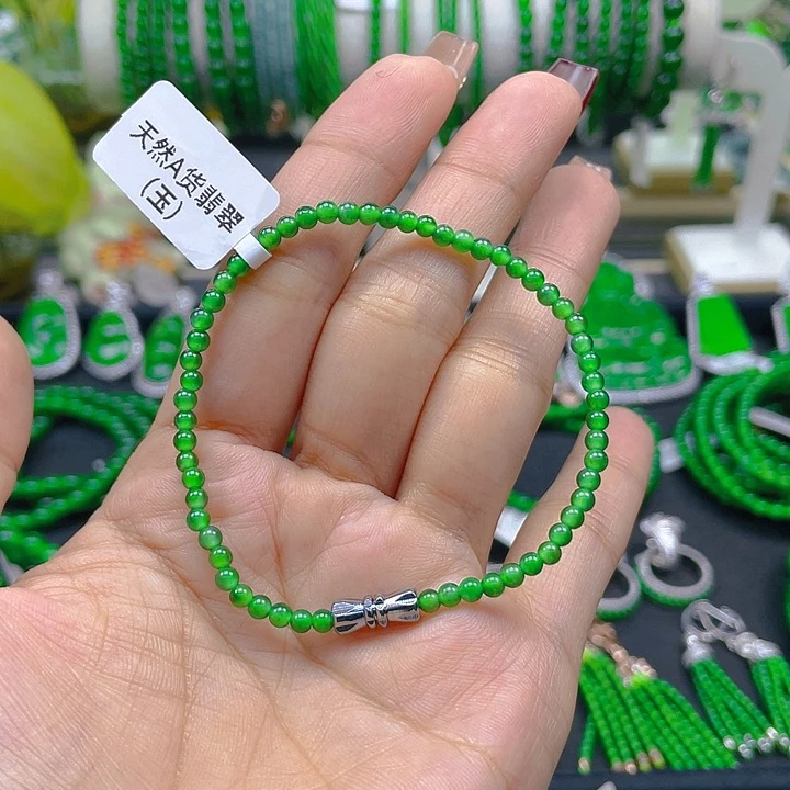 翡翠手链未镶嵌圆珠手链3