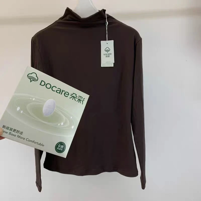 朵彩冬季保暖上衣亲肤透气打底衫百搭