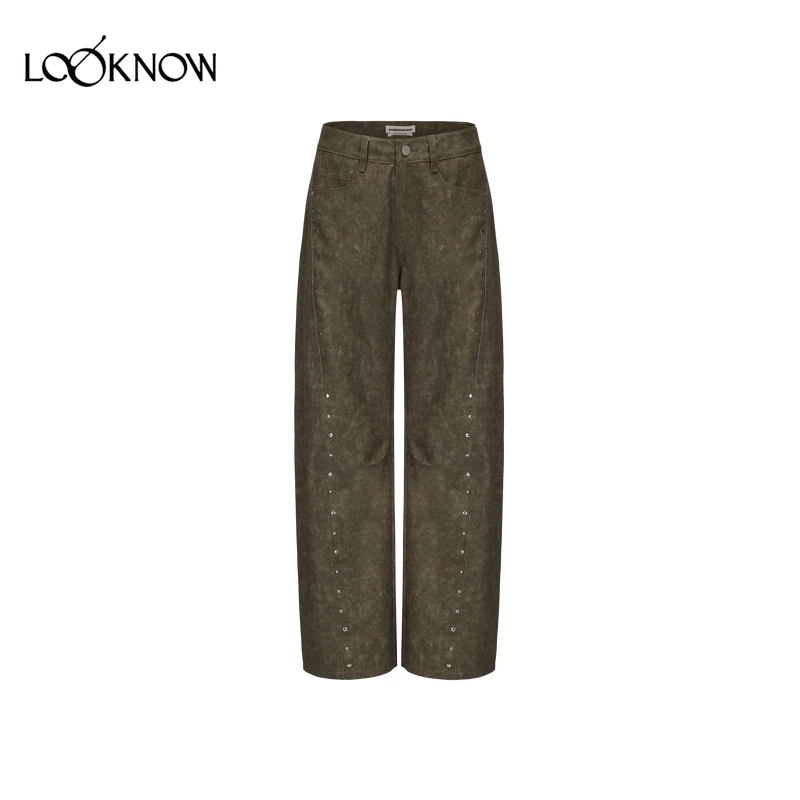 madeinnormal设计师品牌LOOKNOW2025年春季新款立体水洗棉香蕉裤