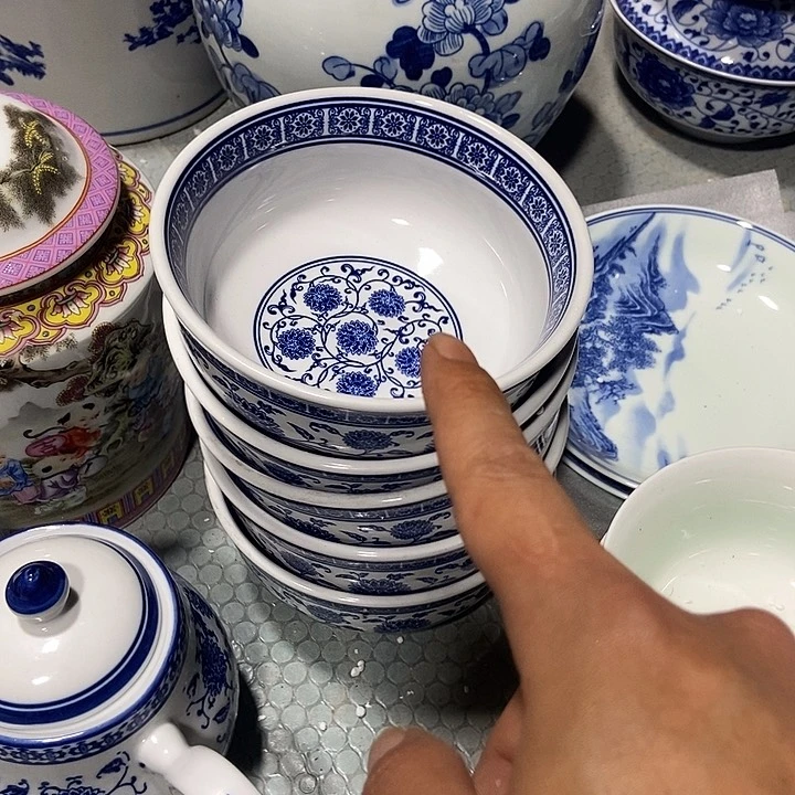 瓷片抖****傅景德镇陶瓷碗6寸6个