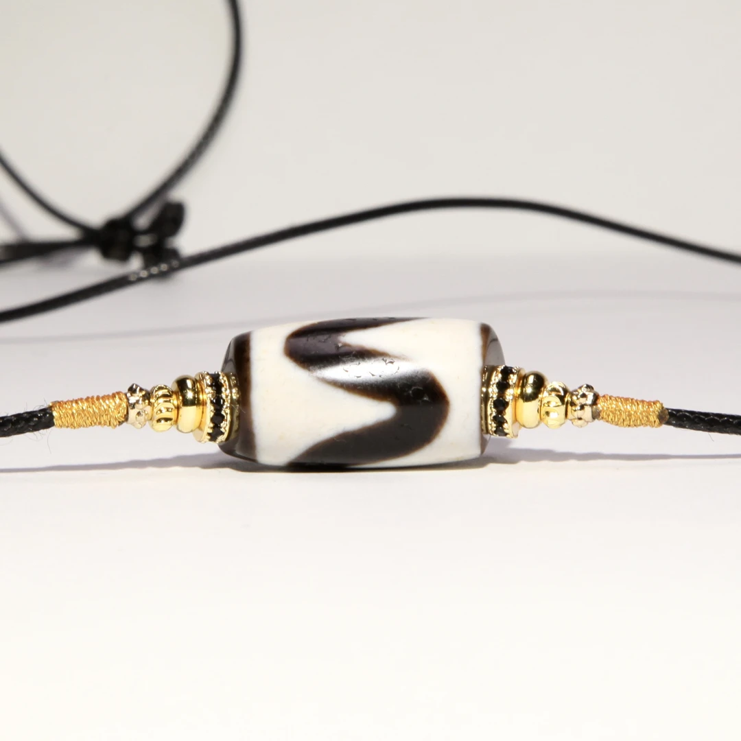 行运任晓攀单虎牙天珠24*12.7台珠台湾天珠纯手工天珠