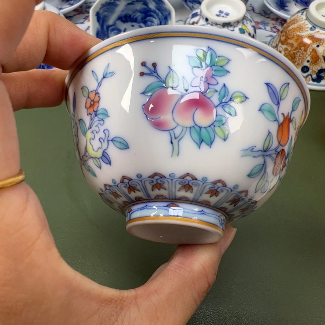 陶瓷景德镇纯手工纯手绘茶具木木11