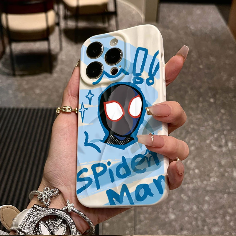 春日蜘蛛侠适用iphone16/15苹果12褶皱手机壳14proma/13软11/8x