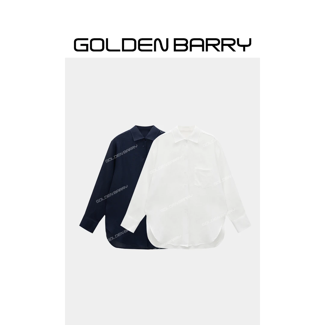 GOLDENBARRY|212625慵懒亚麻衬衫
