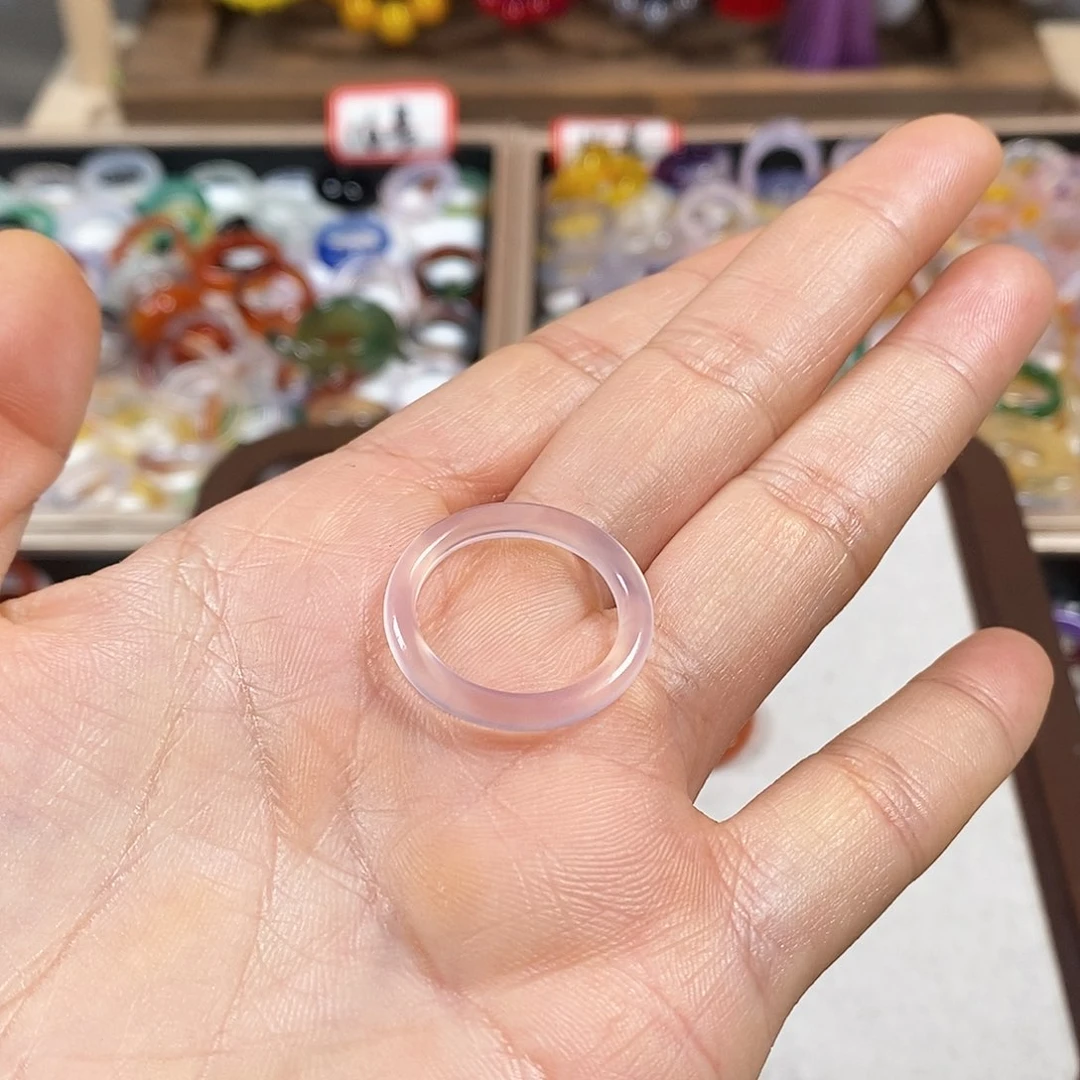 玛瑙/玉髓戒指未镶嵌y***.