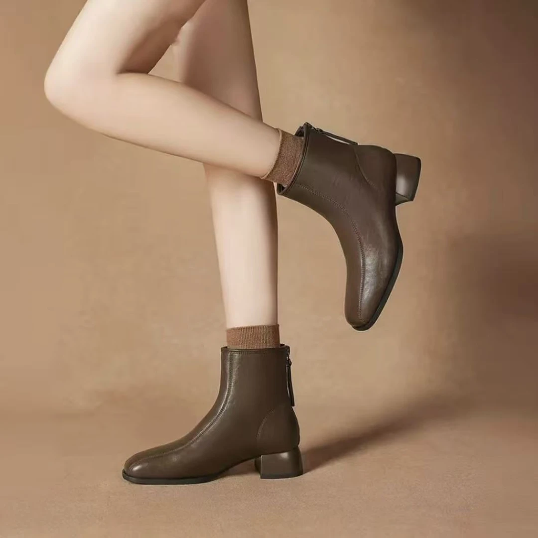 【品牌力荐】秋冬上新百搭时尚保暖舒适高级设计感靴子3115