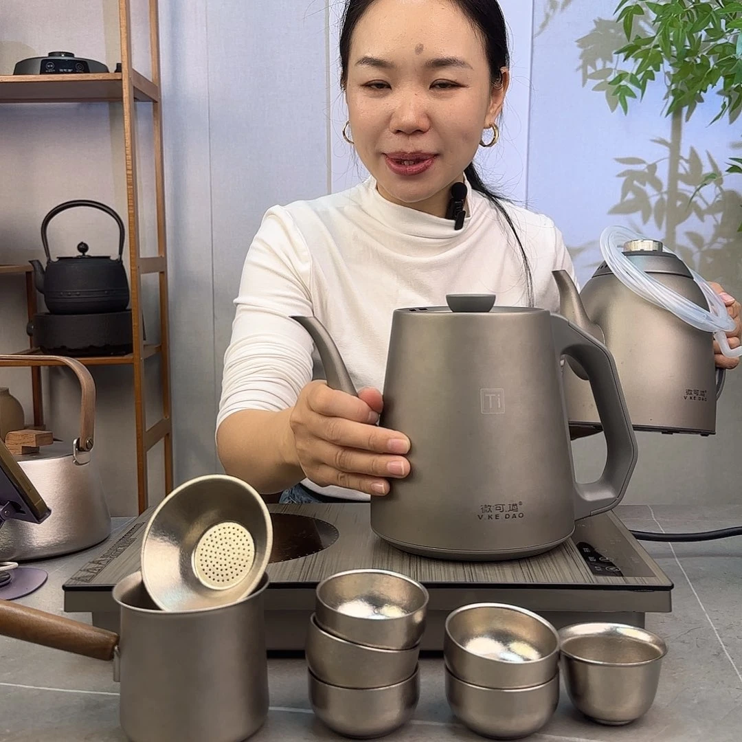 岁***梭纯钛微可道纯钛烧水壶