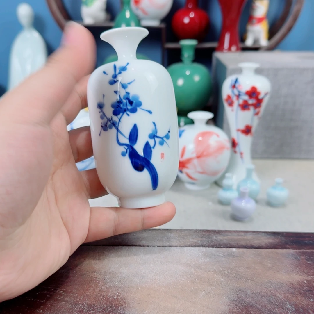 陶瓷手工小花器摆件