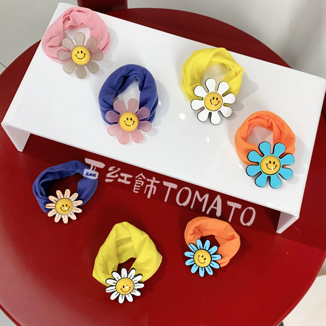 西红饰TOMATO韩国东大门醋酸百搭太阳花系列彩色高弹发绳