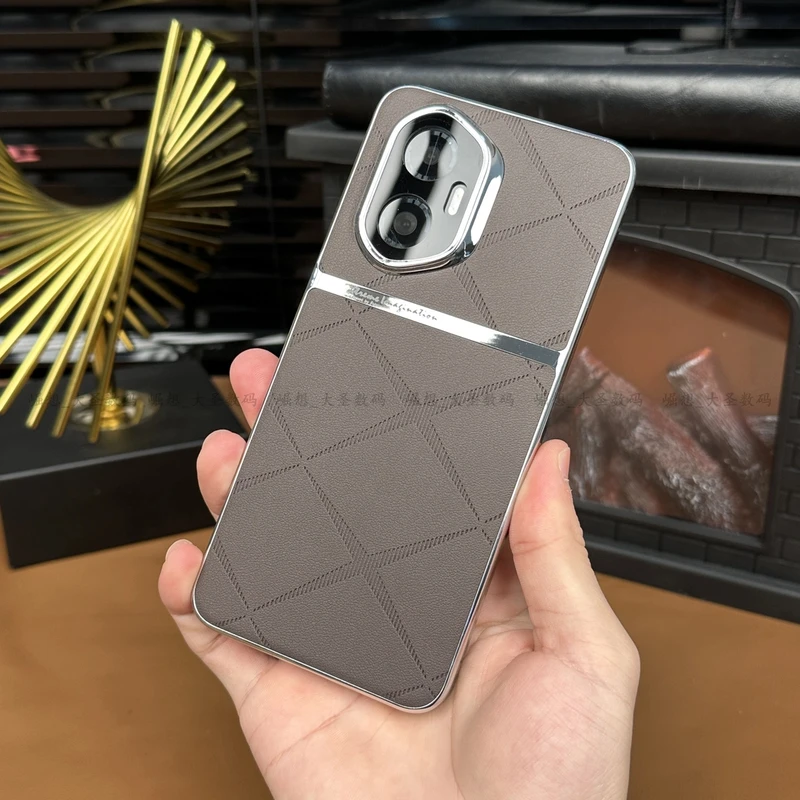 【轻奢星芒素皮+金属镜头圈】适用荣耀300手机壳高端商务