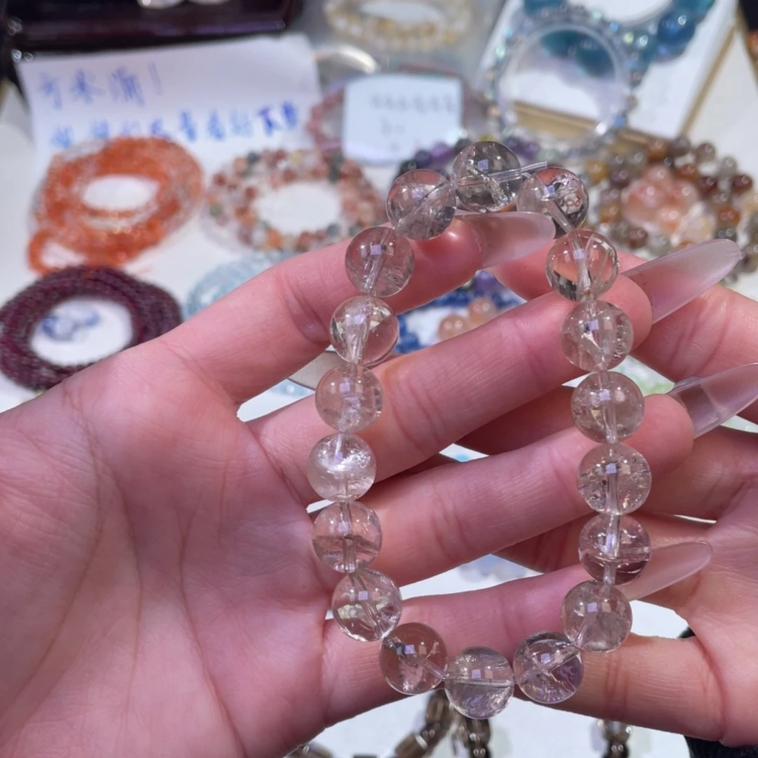 未镶嵌手链水晶小*龙香槟浅茶茶晶阿塞11+