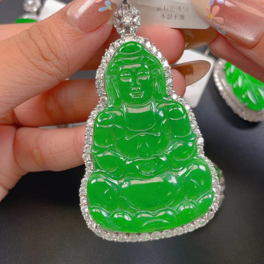 【闪购商品】颈饰银S925镶嵌翡翠翡翠