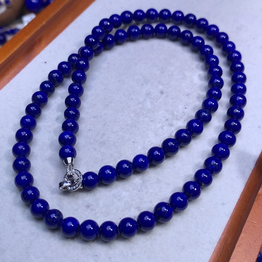 青金石未镶嵌7.2m女神链56公分精品