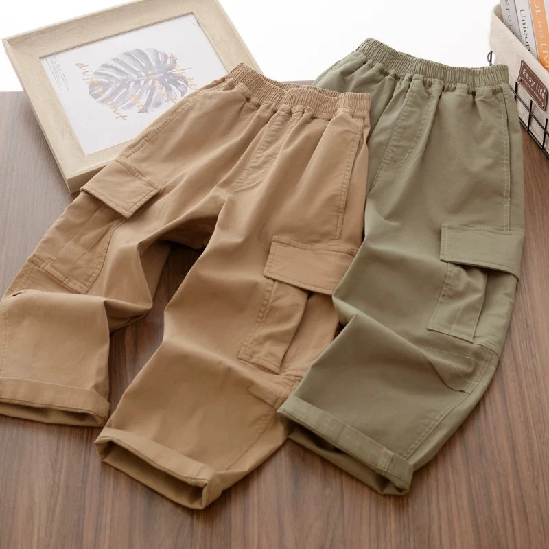 2025新款男童工装裤春秋款儿童休闲裤258CK7