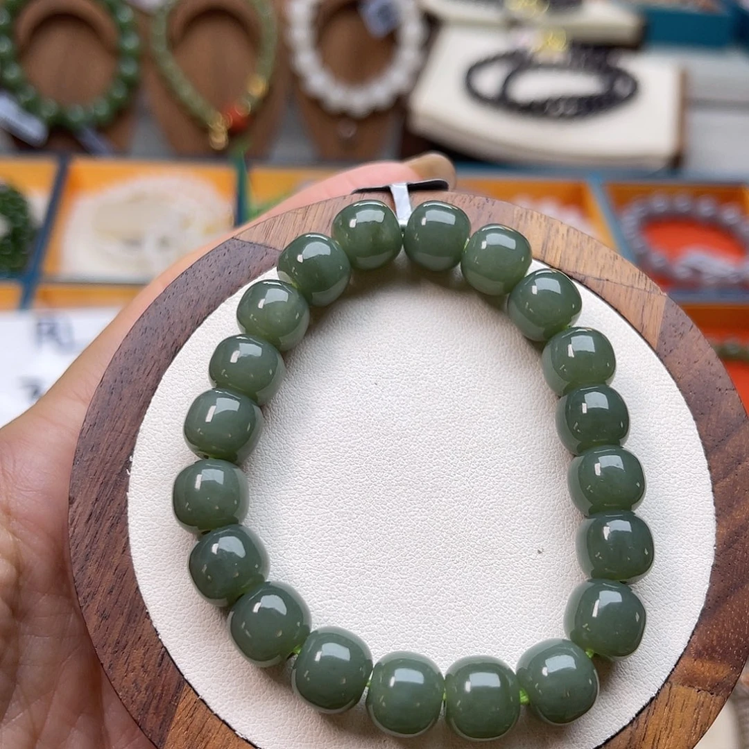 和田玉未镶嵌手串H17卡10