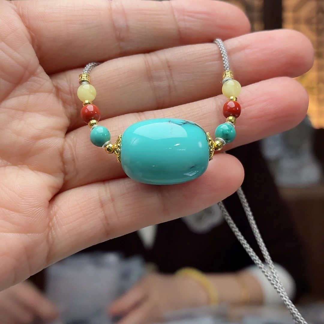 18K金镶嵌绿松石珠宝奇石