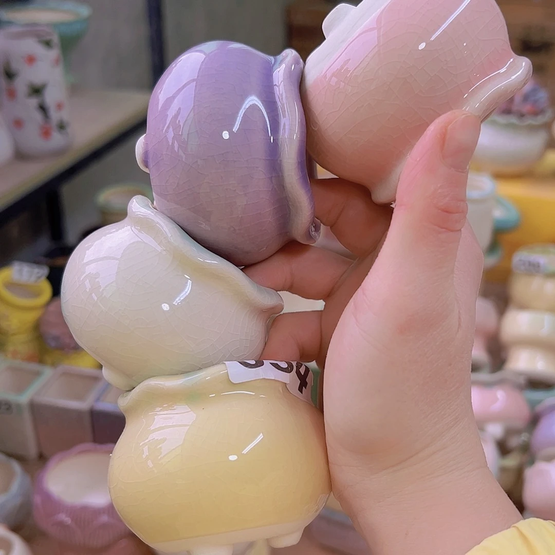 红陶陶瓷花盆当场满12包邮