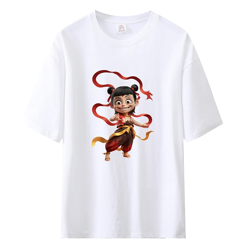 短袖基础大众印花圆领百搭T恤国潮文化衫半袖夏季学生