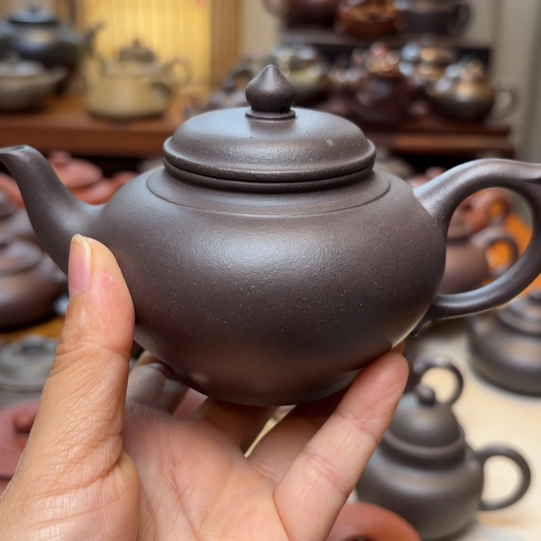 茶壶紫砂老紫泥微瑕