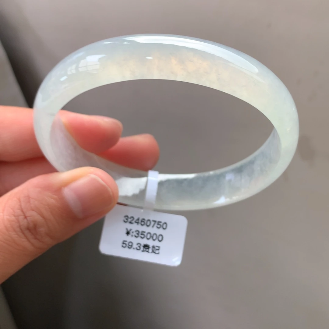 未镶嵌手镯翡翠【回流强推】冰起光白月光无纹裂