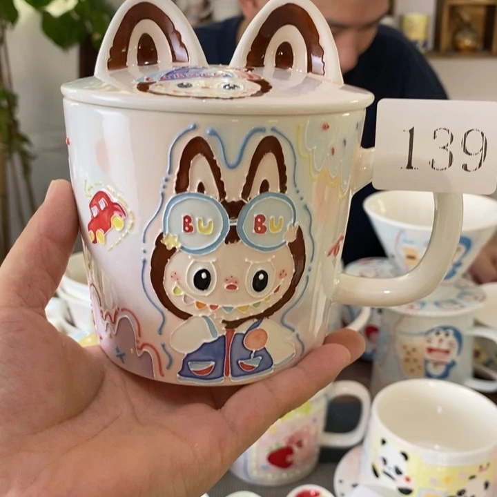 瓷片景德镇釉下彩手绘
