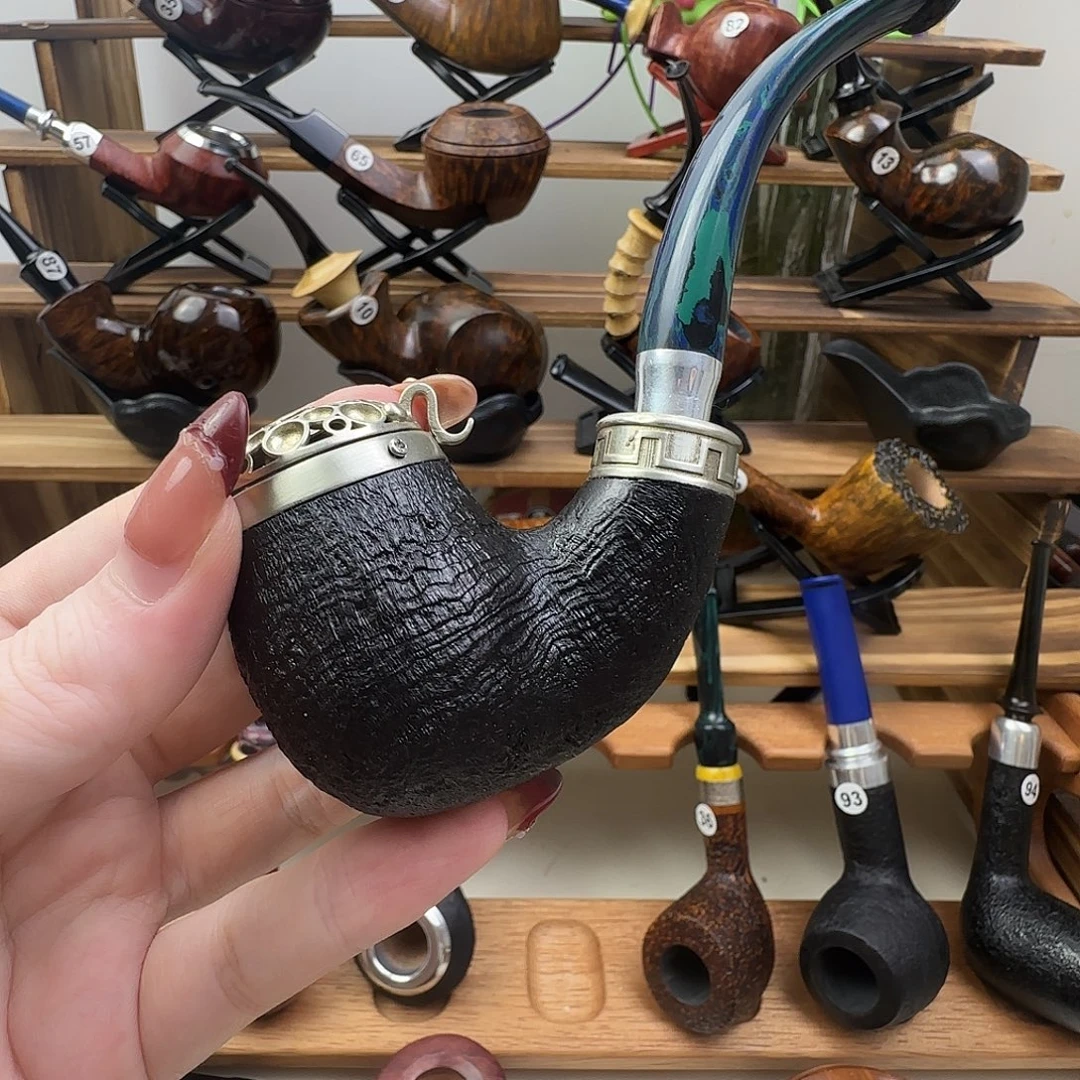 駭***諕石楠木手工福尔摩斯烟斗