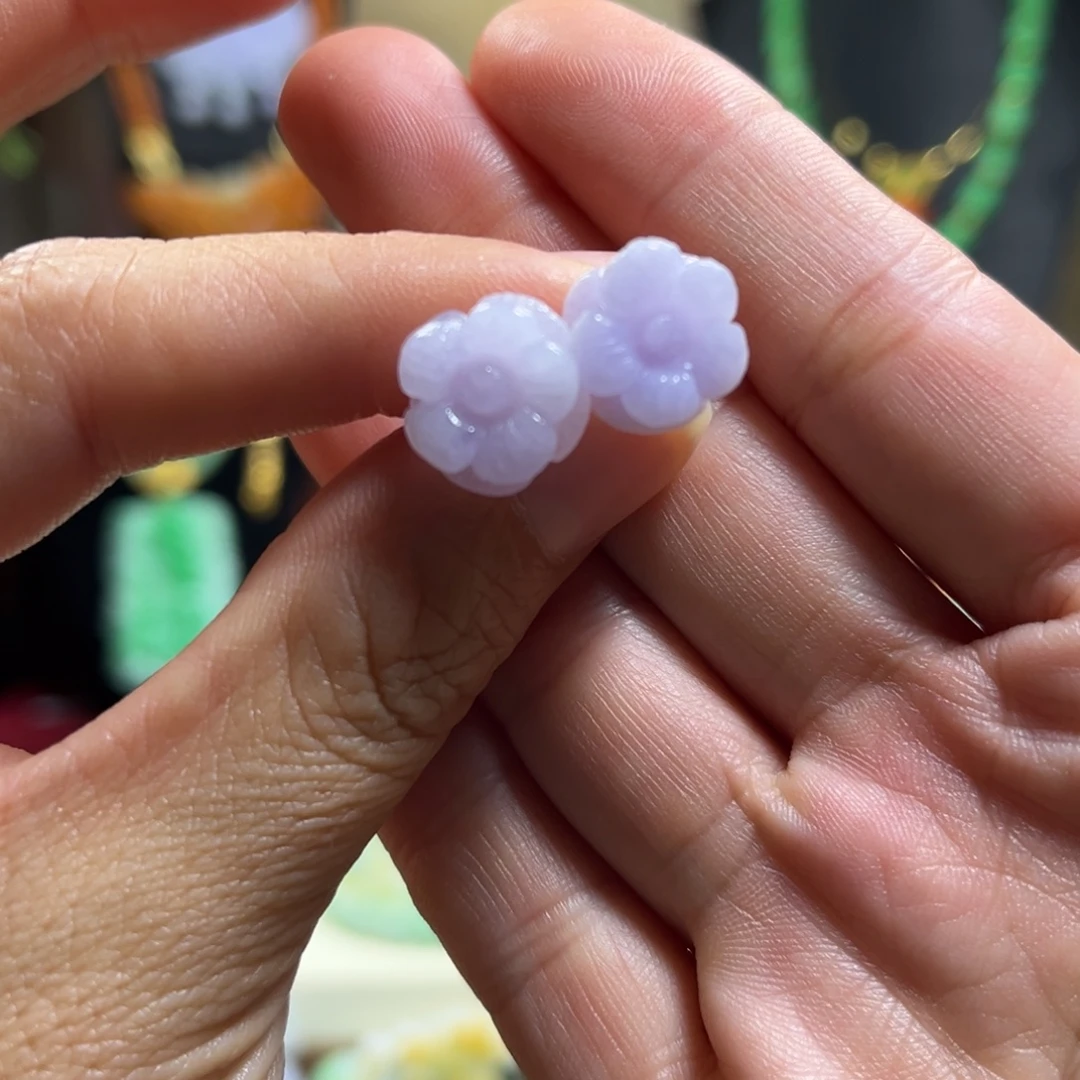 翡翠未镶嵌颈饰天然翡翠耳饰