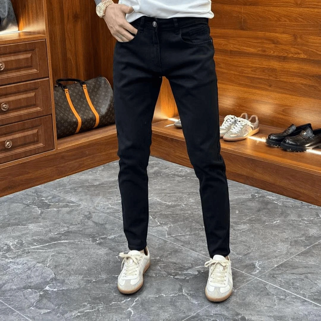 Npkp Couture品牌正品/高端简约黑色牛仔裤男秋季2025新款韩版百