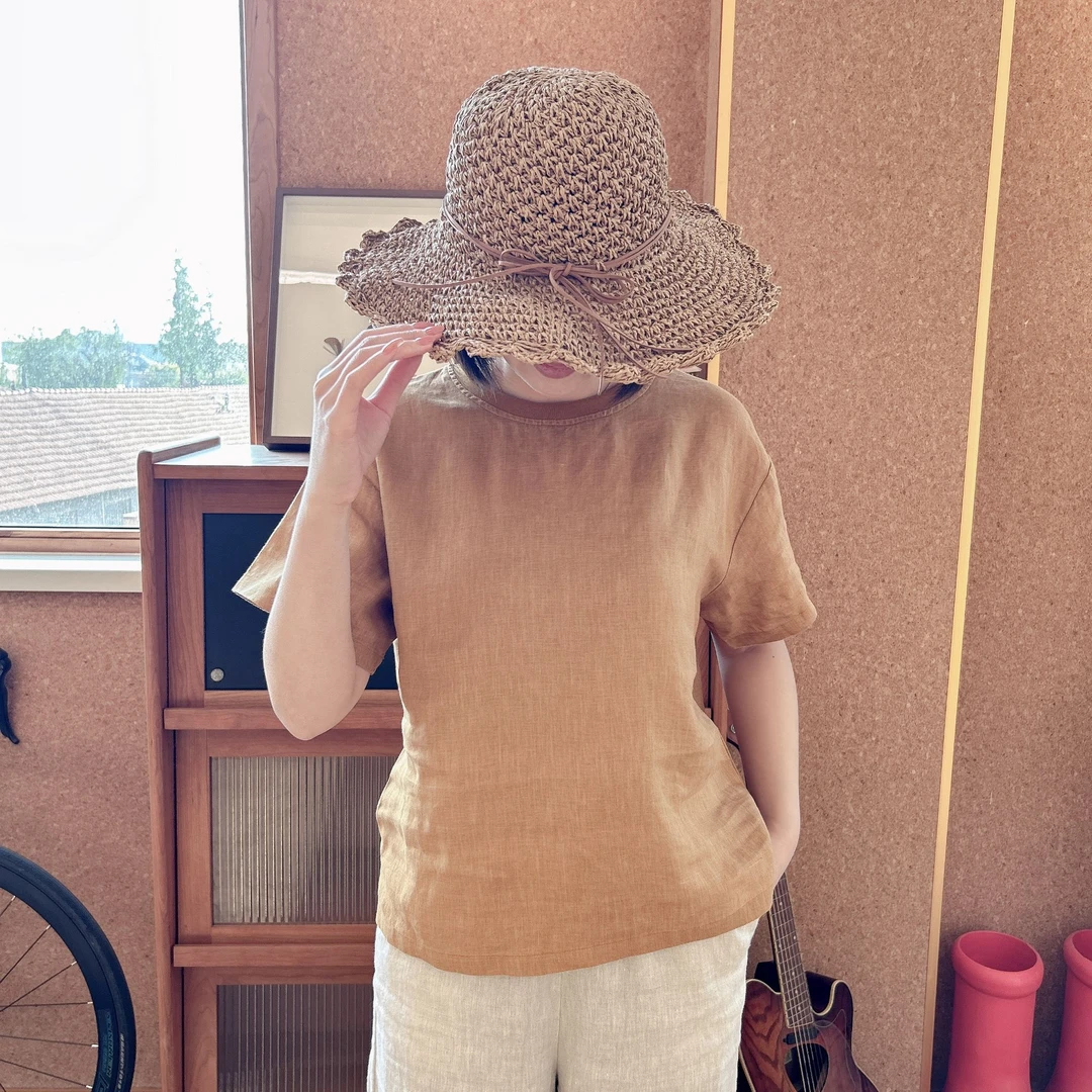 【100%纯汉麻】百搭纯色经典女士T恤