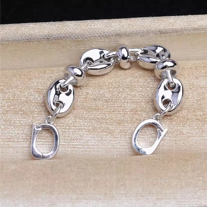 新款DIY双扣加长链镀18K色万用能猪鼻子延长链项链手链卡扣