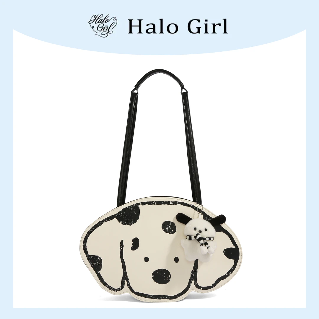 一张同学【长约32宽9高27单位厘米】斑点狗一包多背C8228黑