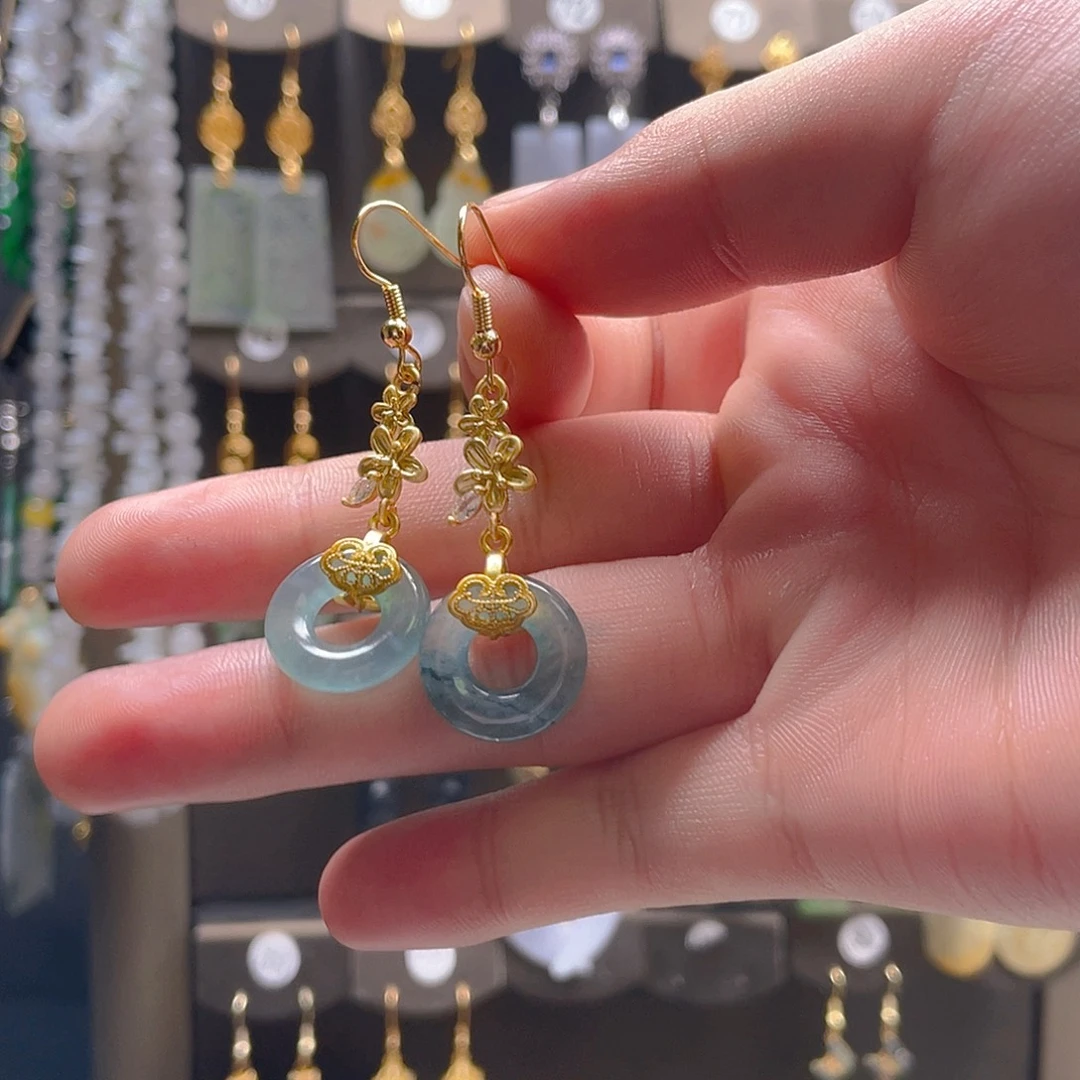 翡翠未镶嵌耳饰翡翠