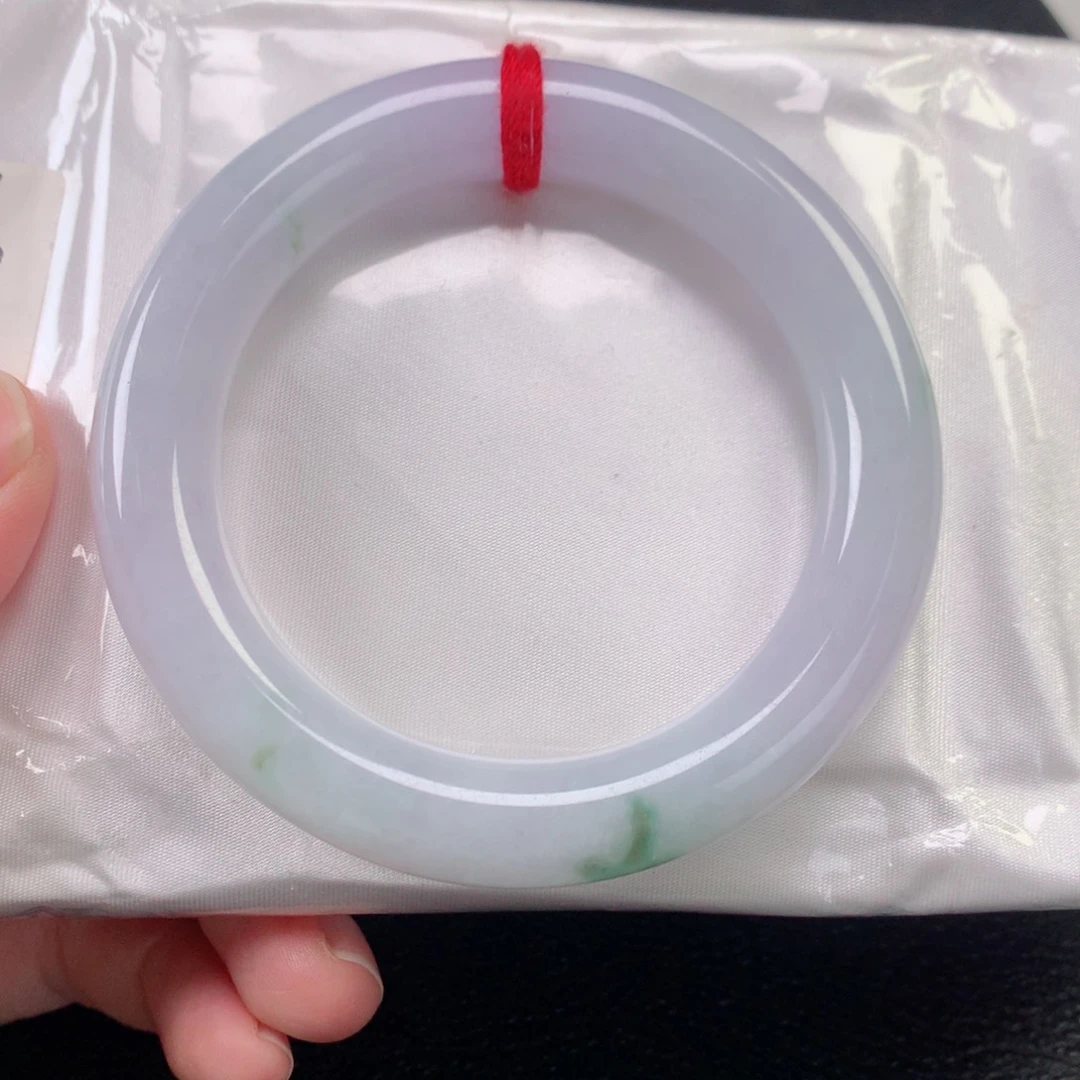 未镶嵌手镯翡翠缅甸天然翡翠手镯56胖圆